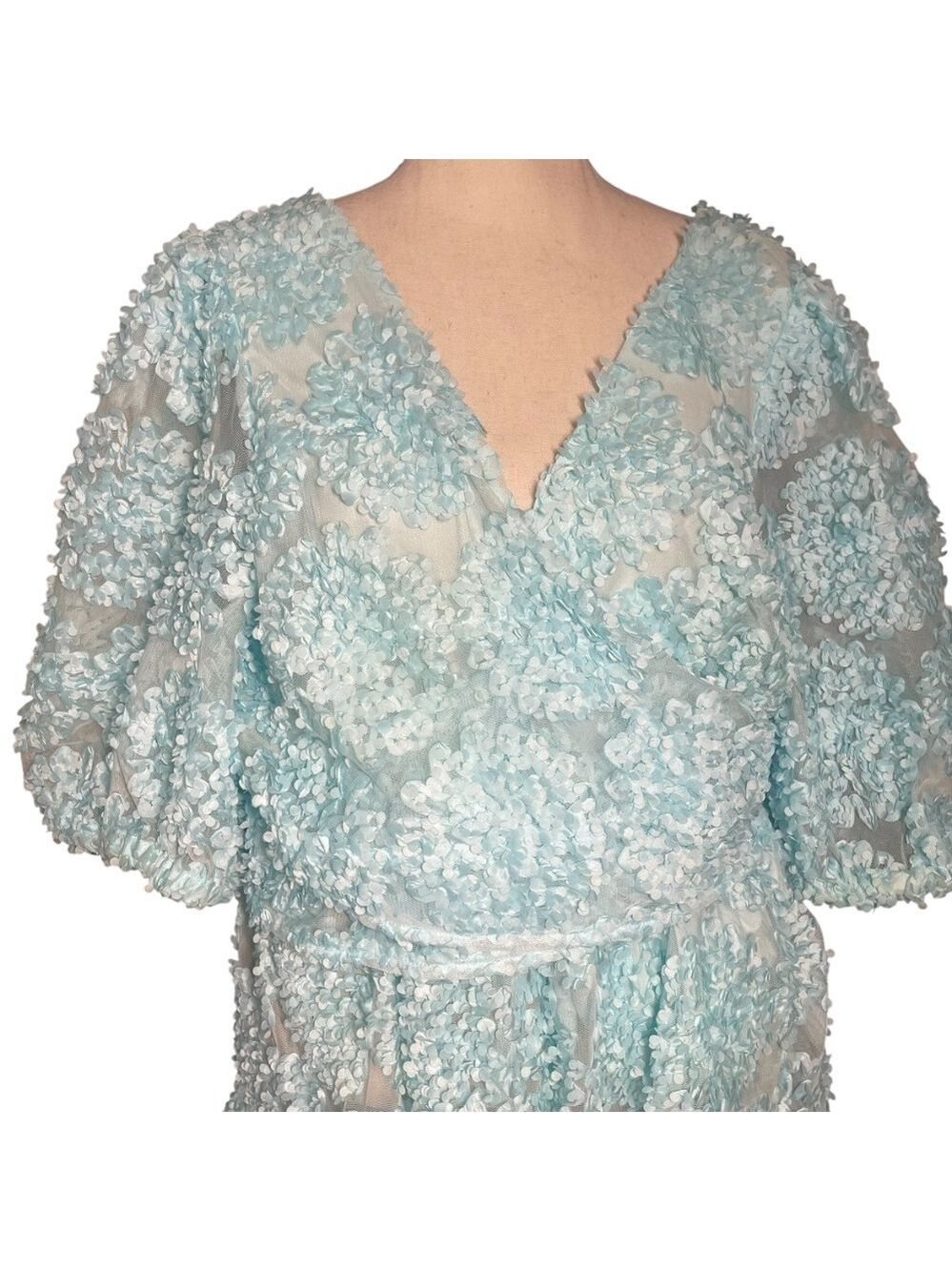 Eloquii Floral Petal Wrap Dress - Picture 5 of 6